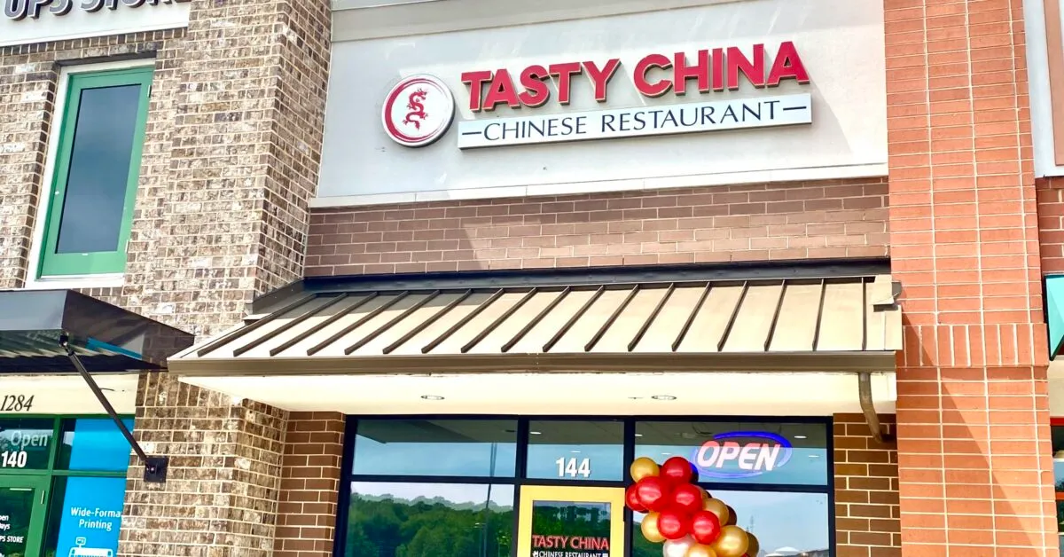 Tasty China restaurant exterior storefront sign